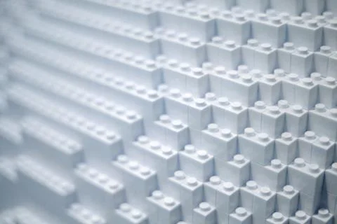 Developement idea skill with color plastic blocks Stock Photos