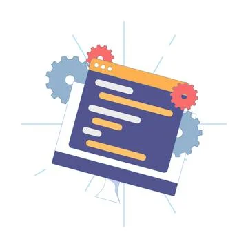 Developer and programmer concept Illustrazione stock