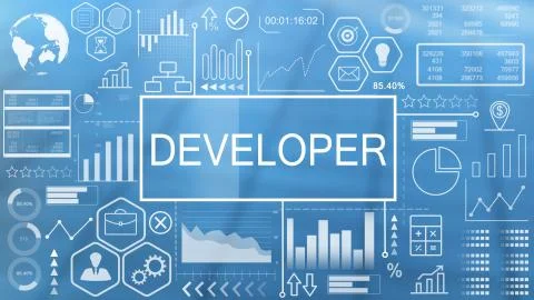 Developer, Animated Typography Stockillustratie
