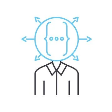 Developer avatar line icon, outline symbol, vector illustration, concept sign イラスト素材