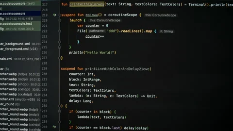 Developer is browsing html code on the computer screen. Scroll of HTML Web Page Stock Footage 170450378