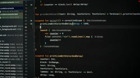 Developer is browsing html code on the computer screen. Scroll of HTML Web Page Stock Footage 190644542