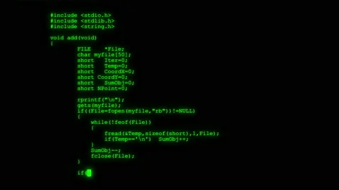 Developer is browsing html code on the computer screen. HTML Web Page Code. Stock Footage 202223863
