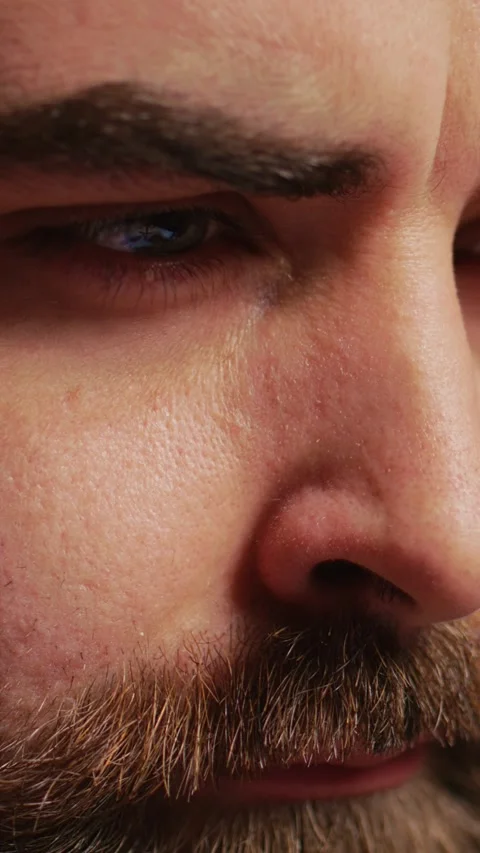 Developer concentrating hard while doing coding, extreme close up shot Stock Footage 264514292