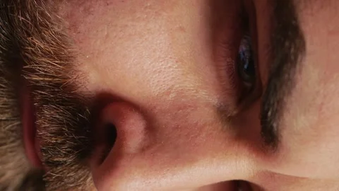 Developer concentrating hard while doing coding, extreme close up shot Stock Footage 265109642