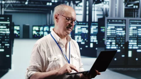 Developer does server hub management Video stock 249968653