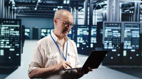 Developer does server hub management 写真素材