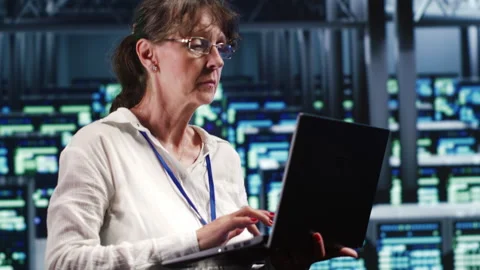 Developer doing regular server upgrades Stock Footage 247901253