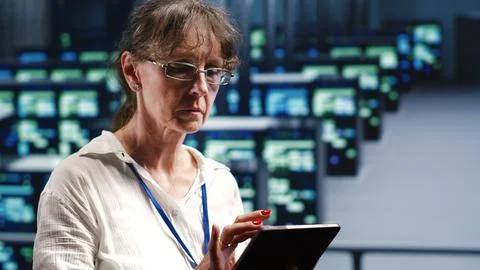 Developer doing regular server upgrades Stock Photos