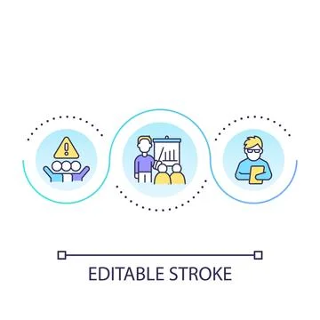 Developer education loop concept icon Illustrazione stock