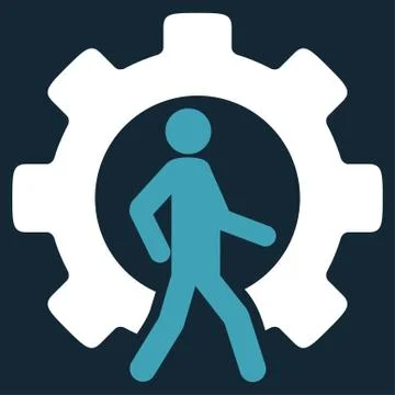 Developer Flat Icon Illustrazione stock