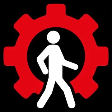 Developer Flat Icon Illustrazione stock