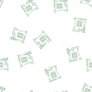 Developer freelance glyph seamless pattern 스톡 일러스트