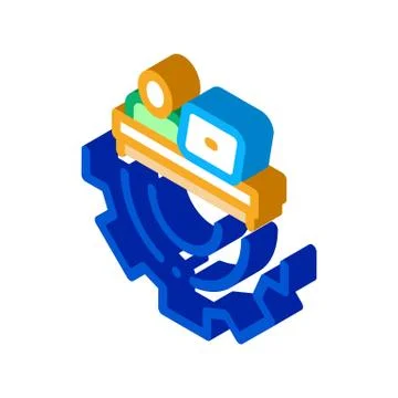 Developer Gear isometric icon vector illustration 스톡 일러스트