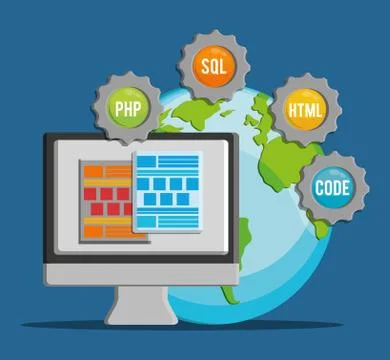 Developer icon design Stock Illustration