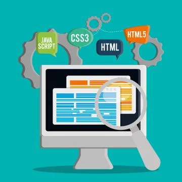 Developer icon design Stock Illustration