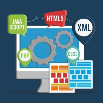 Developer icon design Stock Illustration