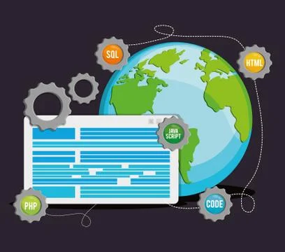 Developer icon design Stock Illustration