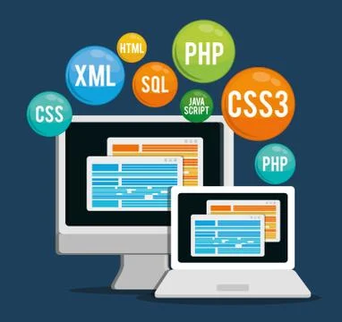 Developer icon design 스톡 일러스트