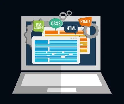 Developer icon design Stock Illustration