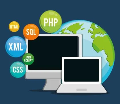 Developer icon design 스톡 일러스트