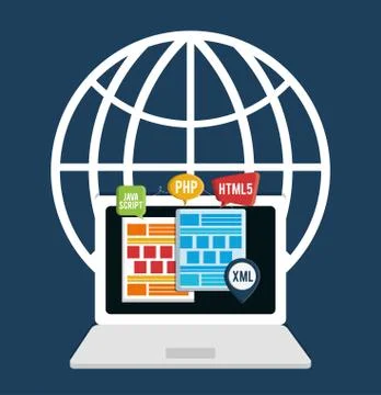 Developer icon design Stock Illustration