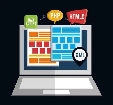 Developer icon design Stock Illustration