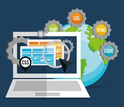 Developer icon design 스톡 일러스트