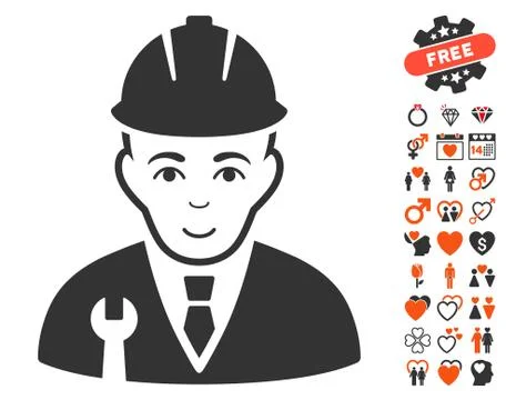 Developer Icon with Love Bonus Illustrazione stock