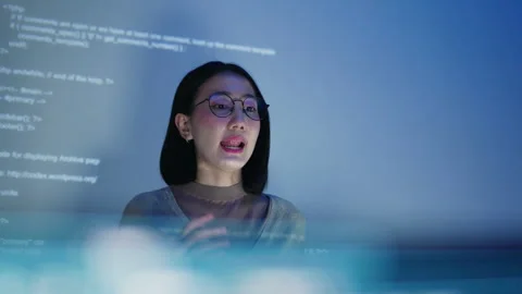 Developer Illuminated by Code. Stock Footage 267179842