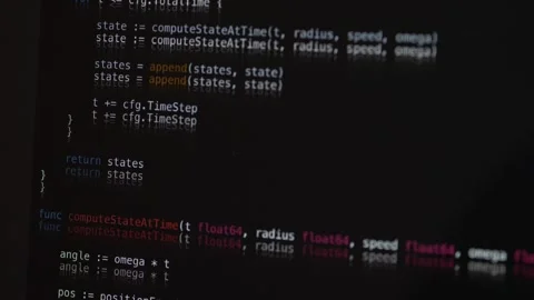 Developer interface displaying structured source code supported by ai assistant Stock Footage 330936004