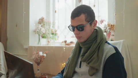 Developer Knows Indoor Technical Work. Young Man at Window Focused on Stock Footage 338434525