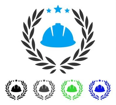 Developer Laureal Wreath Flat Icon Illustrazione stock