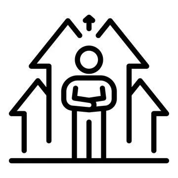 Developer life skill icon, outline style Illustrazione stock