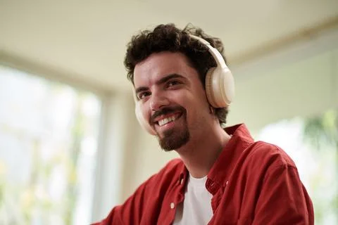 Developer Listening to Music Stock Photos
