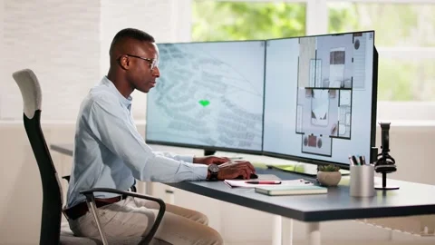 Developer Looking At Land Plot Map Stock Footage 275499629