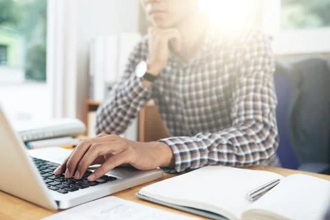 Developer Looking at Programming Code Foto stock