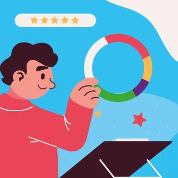 Developer man and designer Stock Illustration