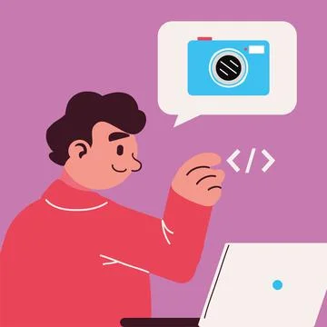 Developer man and designer Illustrazione stock