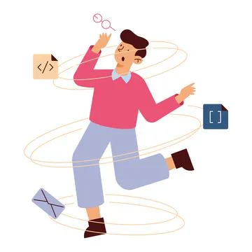 Developer man with envelope イラスト素材