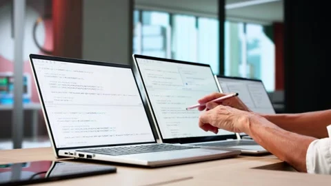 Developer Office: Coding And Developing Software Stock Footage 318320821