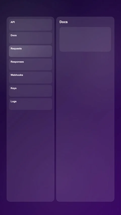 Developer Portal Home Modern Gradient SaaS Interface Vertical Animation 스톡 동영상 345155025