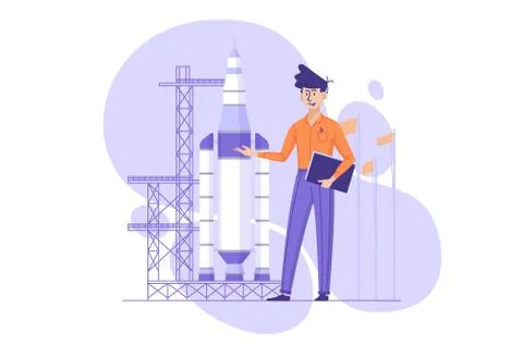 Developer presents startup project Stock Illustration