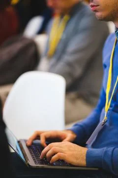 Developer of program code. Process of writing code in a special application. 스톡 사진