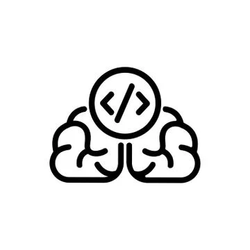 Developer programmer icon vector. Isolated contour symbol illustration Stock Illustration