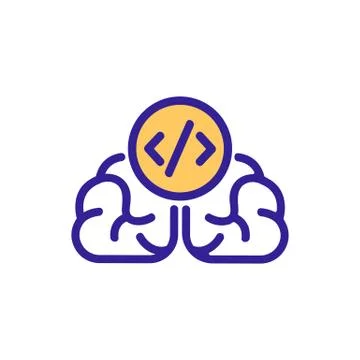 Developer programmer icon vector. Isolated contour symbol illustration Stock Illustration