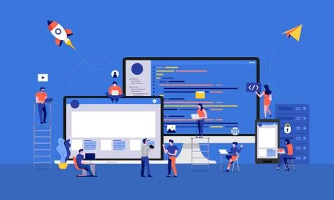 Developer programmer Stock-Illustration