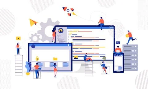 Developer programmer Stock-Illustration