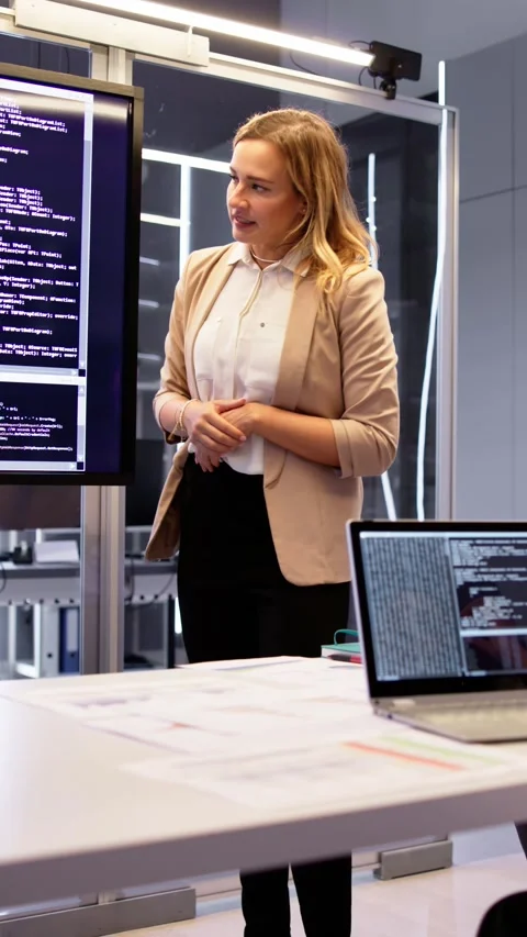 Developer Programmer Team Meeting Video stock 252338211