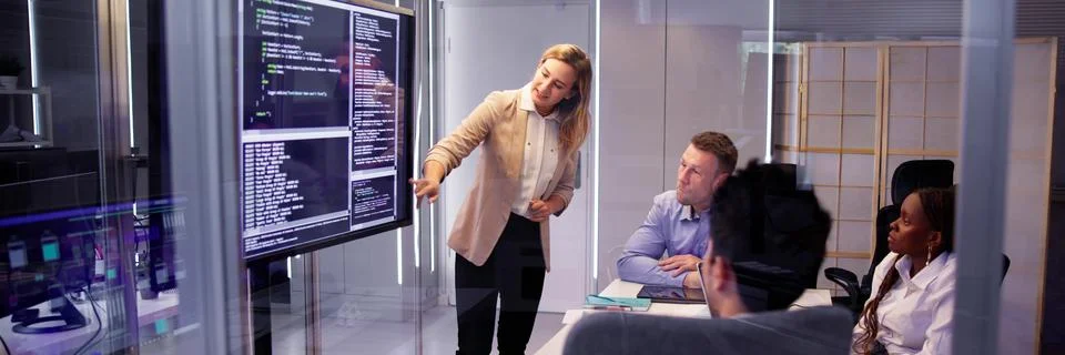 Developer Programmer Team Meeting 写真素材